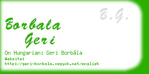 borbala geri business card